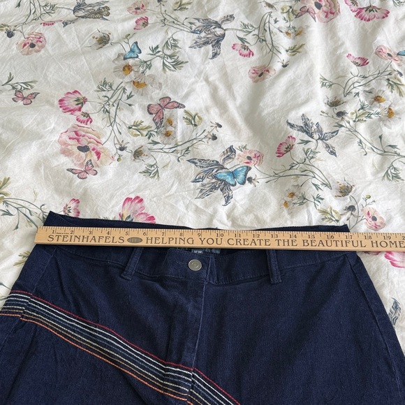 Modcloth Navy Lightweight Corduroy with Rainbow Stripe - Picture 8 of 9
